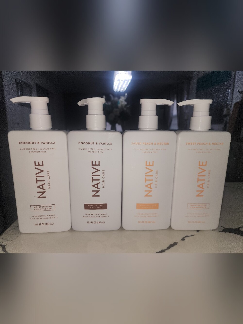 Native Sweet Peach & Coconut and Vanilla Shampoo and Conditioner Set